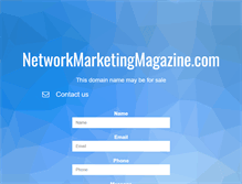 Tablet Screenshot of networkmarketingmagazine.com